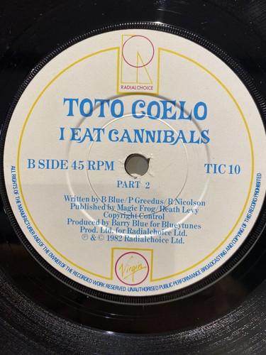 Toto Coelo - I Eat Cannibals 1 & 2 - 7" Vinyl Single 1982 Radial Choice TIC 10 - Picture 4 of 4