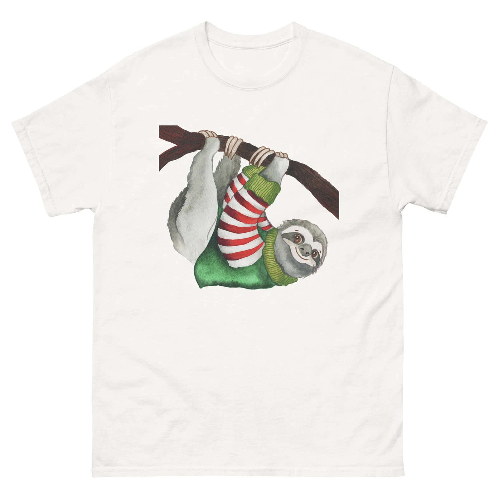 Hanukkah Sloth, Happy Hanukkah Men's and Women's Sloth T-Shirt