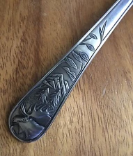 CAMBRIDGE WOODLAND STAINLESS CARVING MEAT FORK MOOSE