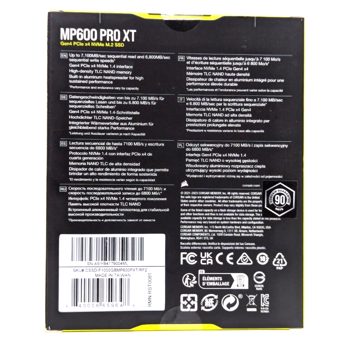 CORSAIR MP600 PRO 1TB SSD 中古品 MP600_PRO_LPX_12.webp