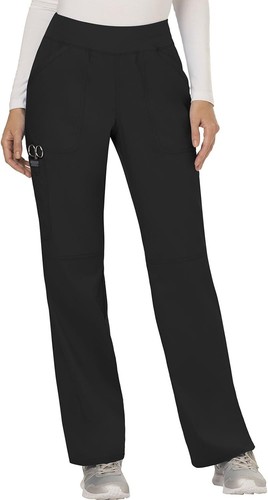 Workwear Revolution Pull-On Cargo Scrub Pants for Women, Soft Medium, Black