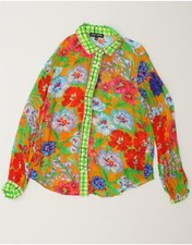VINTAGE Womens Shirt Dress EU 36 Small Multicoloured Floral Viscose EK06