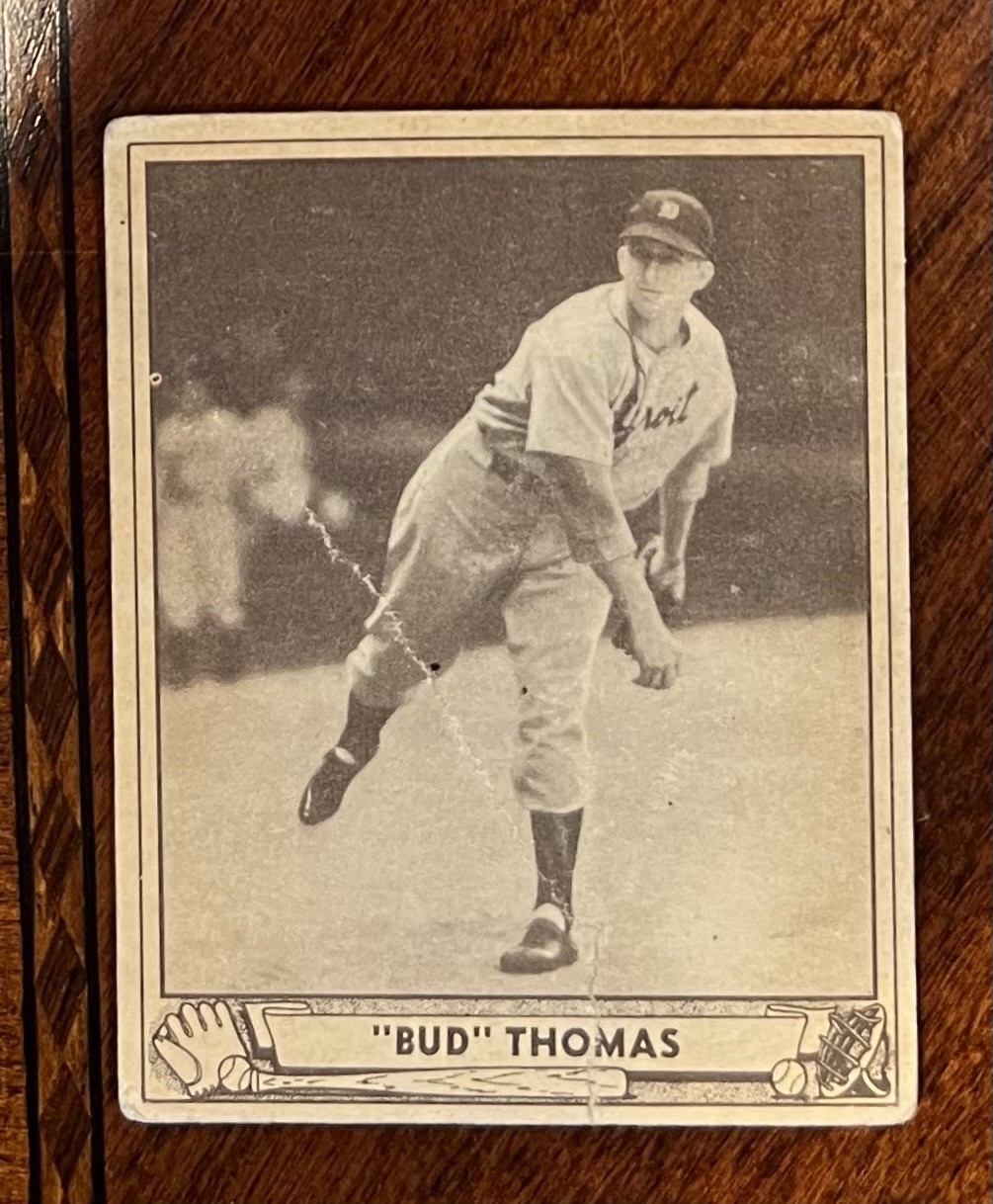 Bud Thomas #42 Baseball Cards 1940 Play Ball trading card — raw and PSA graded price guide