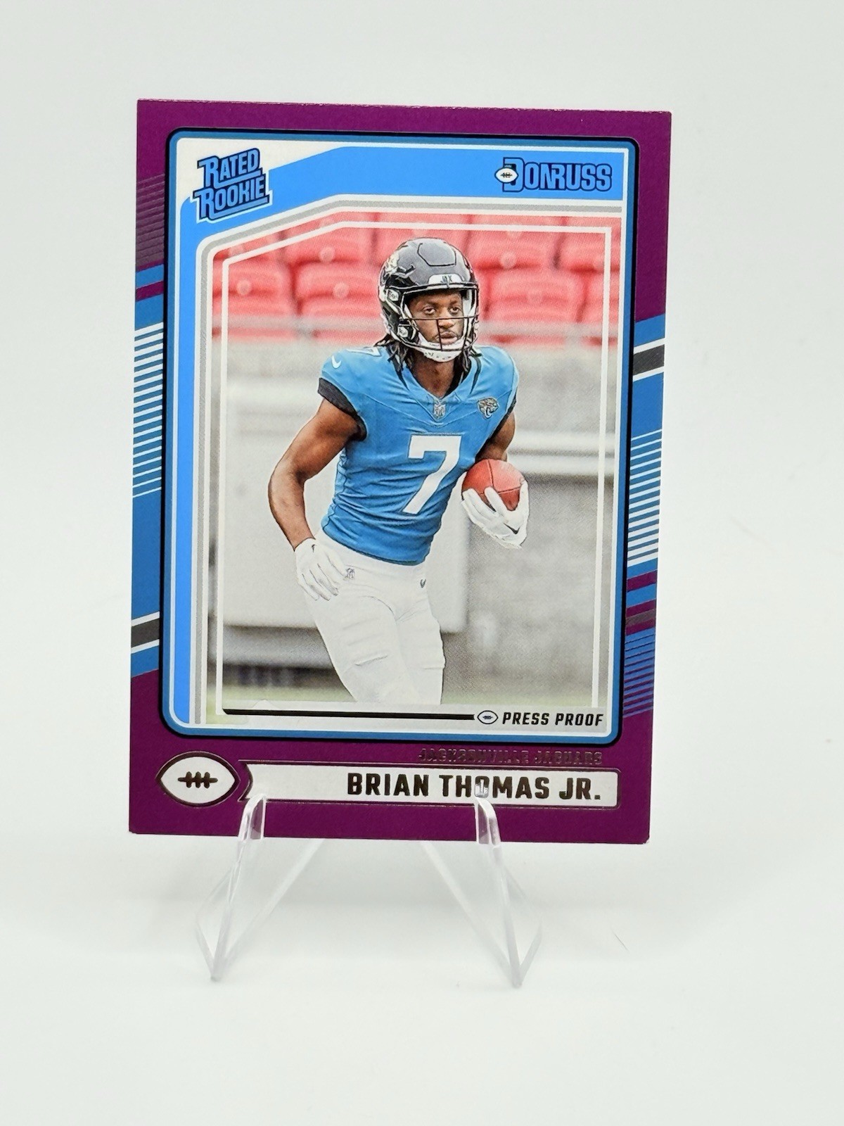 2024 Panini Donruss - Rated Rookie Brian Thomas Jr. #313 Purple Press Proof (RC)