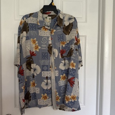 Banana Cabana Men's Multicolor Floral Print Short Sleeve Shirt Size XXL