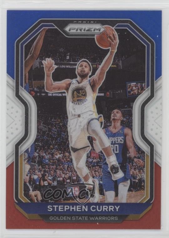 2020-21 Panini Prizm Red White & Blue Prizm Stephen Curry #159 1o3u