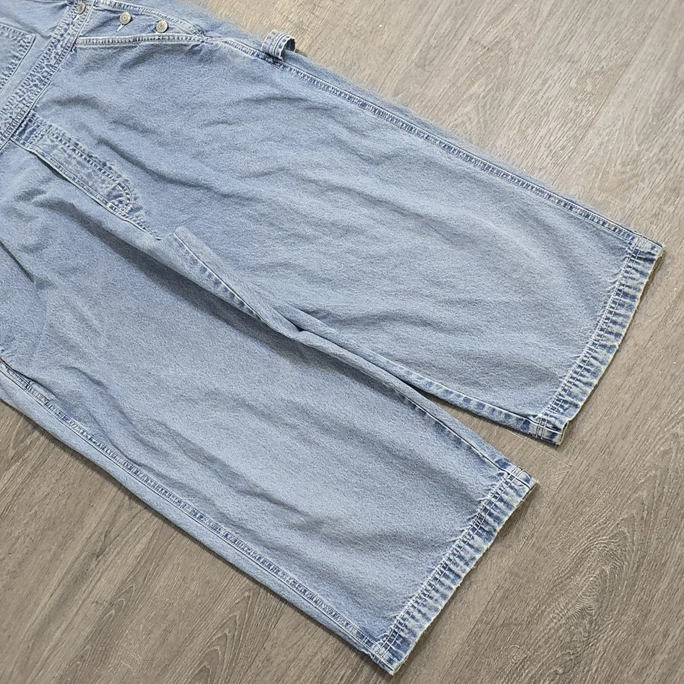 Mono vaquero holgado de pierna ancha vintage GAP Y2K '02 desgastado bigote para mujer XL Foto 3 de 4