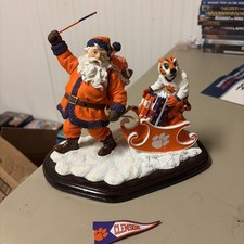 Clemson Tigers Slavic Treasures University Santa Figurine DAMAGED AS IS 2003