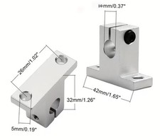 2x SK10 Linearwellen-Halter 10 mm f&uuml;r CNC / 3D-Drucker | Neu