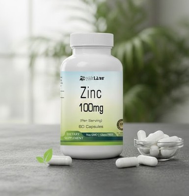 Zinc 100mg Capsules - Immunity Defense - 1 Dietary Supplement