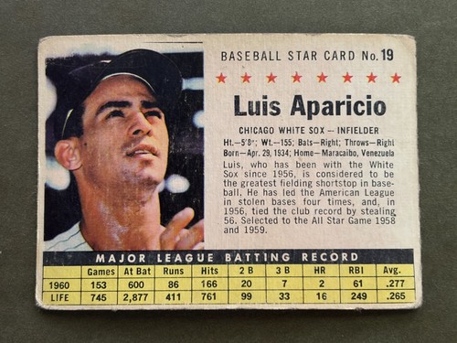 Luis Aparicio [Perforated] #19 1961 Post Cereal card