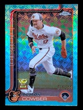 2025 Topps Chrome LogoFractor COLTON COWSER Aqua Refractor 10/199 #44 - Orioles