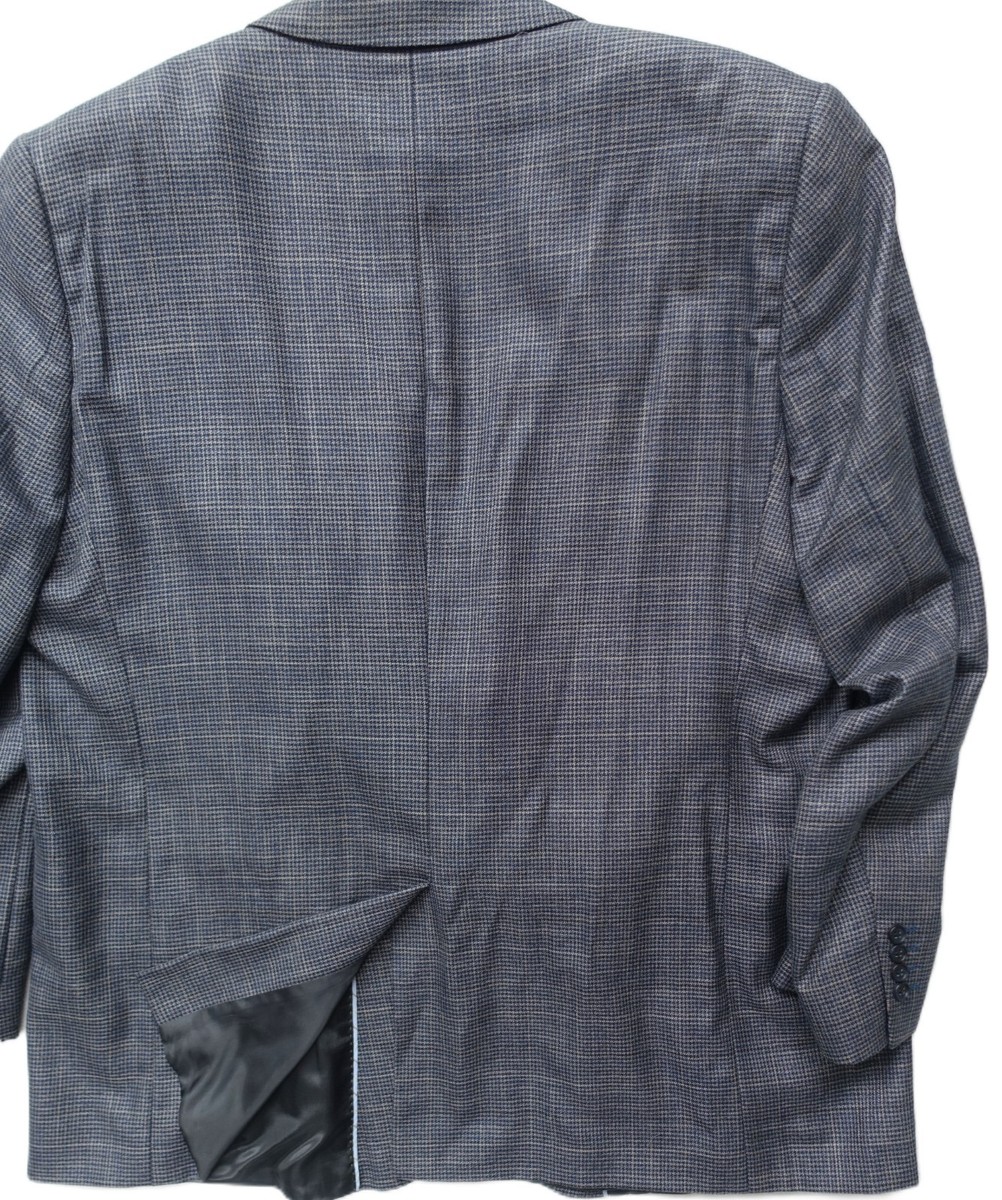 S. COHEN PRESTIGE~MINT!!~BLUE BAMBOO & WOOL BLEND MENS 52L SPORTS JACKET BLAZER View 5