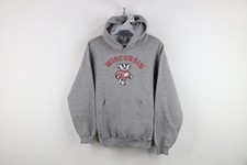 Vtg 90s Russell Athletic Boys Large University of Wisconsin Hoodie Sweatshirt
