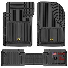 CAT ToughLiner Car Floor Mat&ndash; Heavy-Duty Trim to Fit for Trucks, & SUVs &ndash; Black