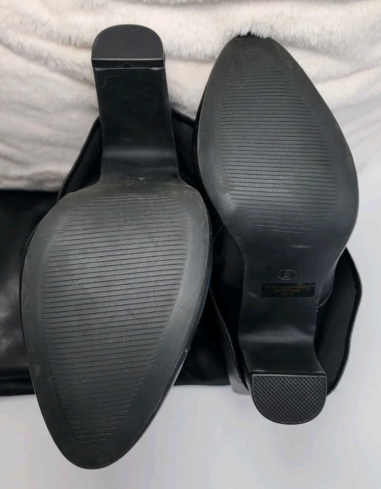 Botas Wild Diva Fasion Lounge Shaya hasta la rodilla plegables cremallera oculta talla 6 Foto 4 de 4