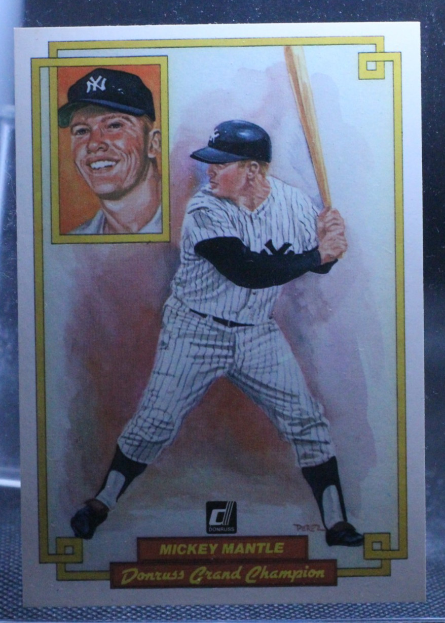 Mickey Mantle #50 Baseball Cards 1984 Donruss Champions trading card — raw and PSA graded price guide