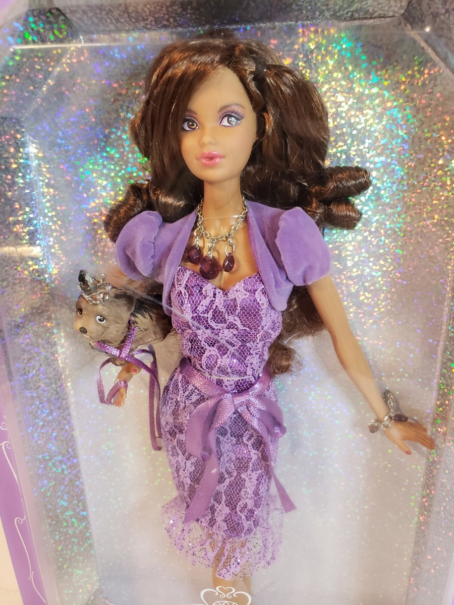 MISS AMETHYST FEBRUARY BIRTHSTONE BEAUTIES BARBIE DOLL 2007 MATTEL K8691  NRFB