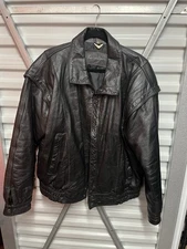 Vtg. Rodeo Drive Leather Jacket Size 46 100% Leather. Si3 XL