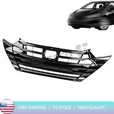 FRONT BUMPER GRILLE ASSEMBLY CHROME BLACK FOR 2023 2024 2025 NISSAN VERSA
