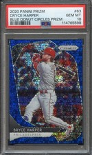 2020 Panini Prizm Blue Donut Circles #63 Bryce Harper Pop 5 PSA 10 # 172/199