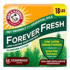 Arm  Hammer Forever Fresh Clumping Cat Litter Cedarwood, Multi-Cat, 18lb