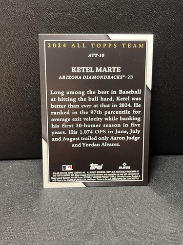 2025 Topps Series 1 #ATT-10, 2024 All-Topps Team KETEL MARTE, Diamondbacks - Picture 2 of 2