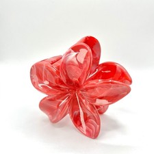 Red Flower Hair Claw Clip for Women, Strong Hold Acrylic Hair Accessory Stylish