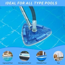 Swimming Pool Vacuum Transparent Cover Blue Weighted Triangle Connection