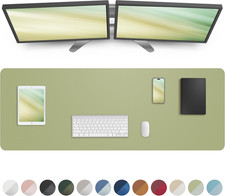 Leather Desk Pad Protector,Mouse Pad,Office Desk Mat, Non-Slip PU Leather Desk B