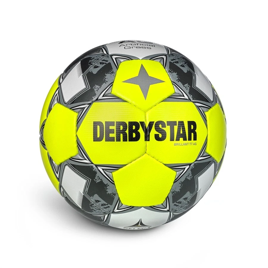 DERBYSTAR Brillant TT AG V24 Kunstrasen gelb/silber - Größe 5