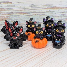 6 Piece Mixed Set 2 Each of 3 Different Halloween Mini Miniatures Craft Supplies