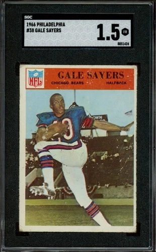1966 PHILADELPHIA #38 GALE SAYERS SGC 1.5 BEARS RC HOF [424]