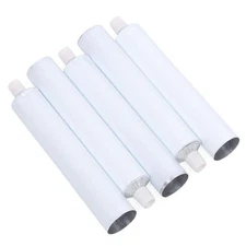 100pcs Portable 100ml Aluminum Empty Toothpaste Tubes With Needle Cap White USA
