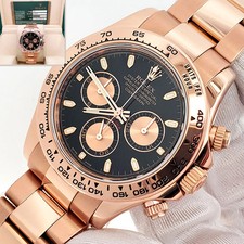 2012 Rolex Daytona Rose Gold Black Dial Cosmograph 40mm Watch 116505 Box Papers