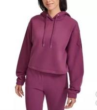 Calvin Klein Jeans Ladies' Cropped Hoodie, Red/Burgundy As Pictured ,Size Medium