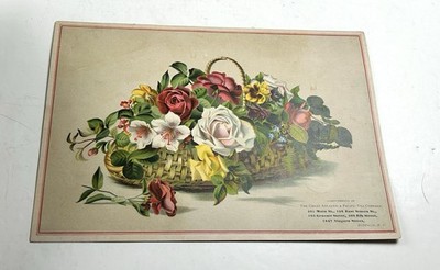 Great Atlantic Pacific Tea Co Large Trade Card Large Flowers Buffalo NY #2