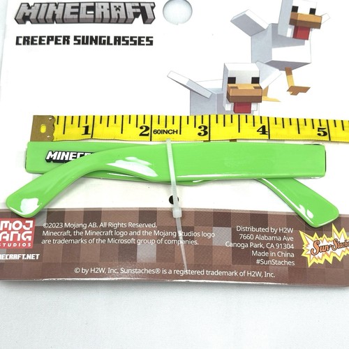 Minecraft Creeper Sunglasses Green Kids 100% UV Protection, Shatter Resistant - Picture 3 of 3