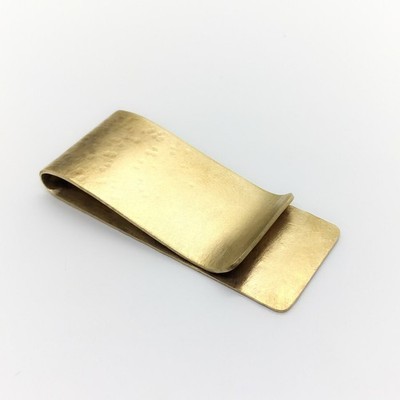 14K Gelbgold über Geldklammer mit gehämmerter Textur hält Bargeld oder...