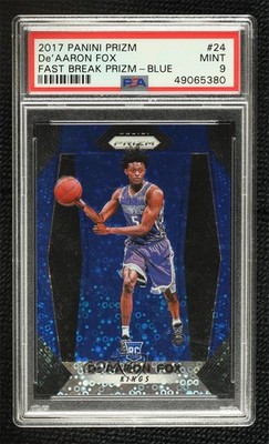 2017-18 Panini Prizm Fast Break Blue 119/175 De'Aaron Fox #24 Rookie RC oh4