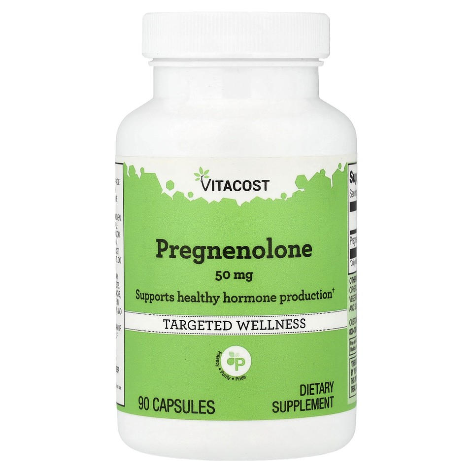 Pregnenolone, 50 mg, 90 Capsules