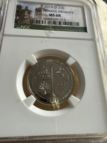 2019 D San Antonio Missions NP Quarter 25 Cent Coin NGC MS 68