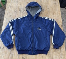Vintage Mid 90s Adidas Reversible Hooded Puffer Jacket Men s Medium