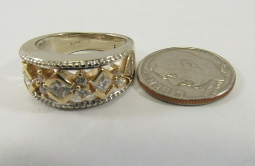 14k White and Yellow Gold Ring with .50ctw Diamond Size 5.25 SAVE $1100 #R545 - 第 8/9 張圖片