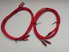 2Pack Multi Charging Cable 4ft 2 in 1 USB