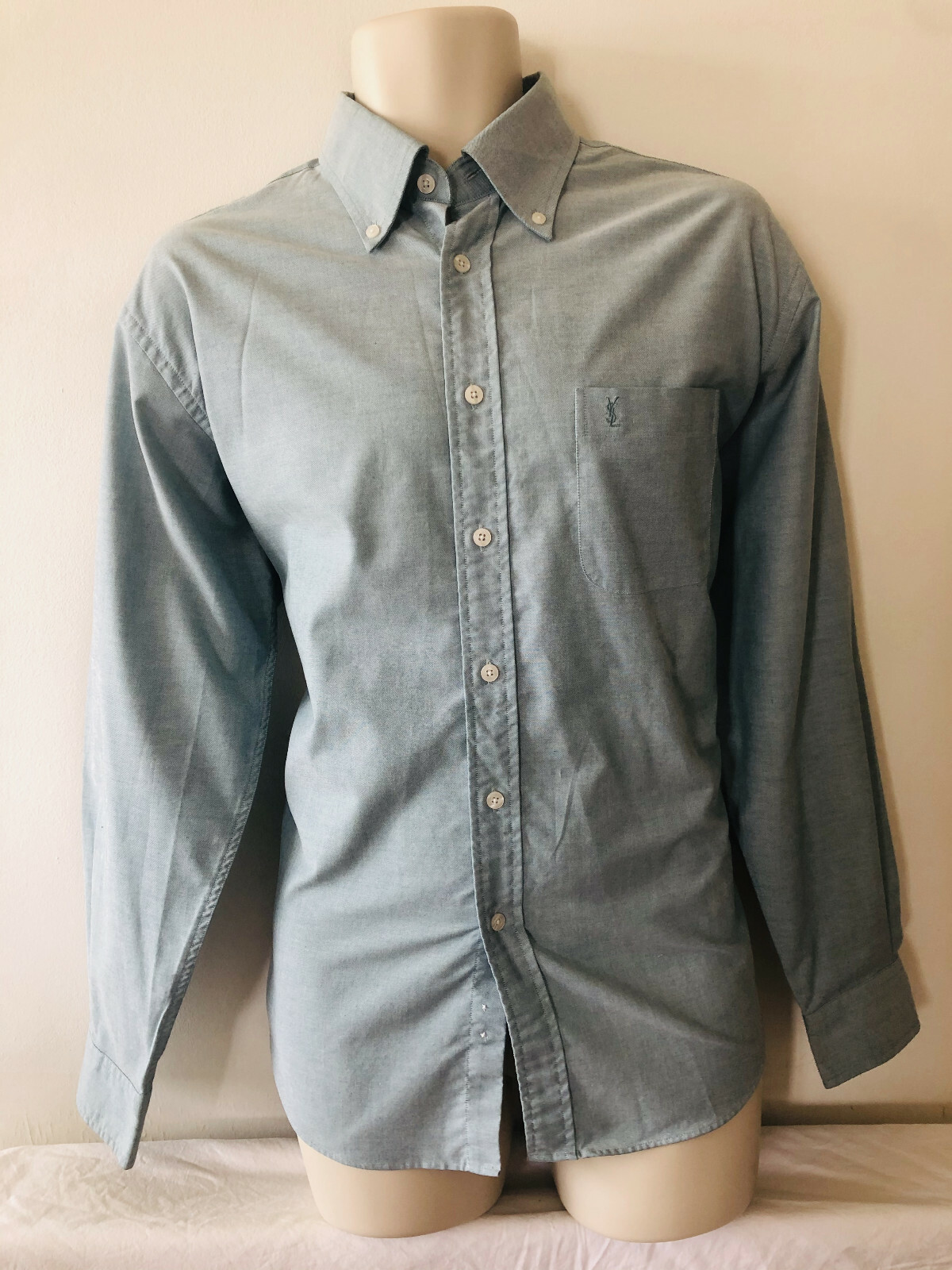 Camicie Uomo Yves Saint Laurent Cotone Verde