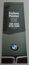 Prospetto Colori & Imbottitura BMW 5er E28 Modello Dell'Anno 1982 Stand 02/1981