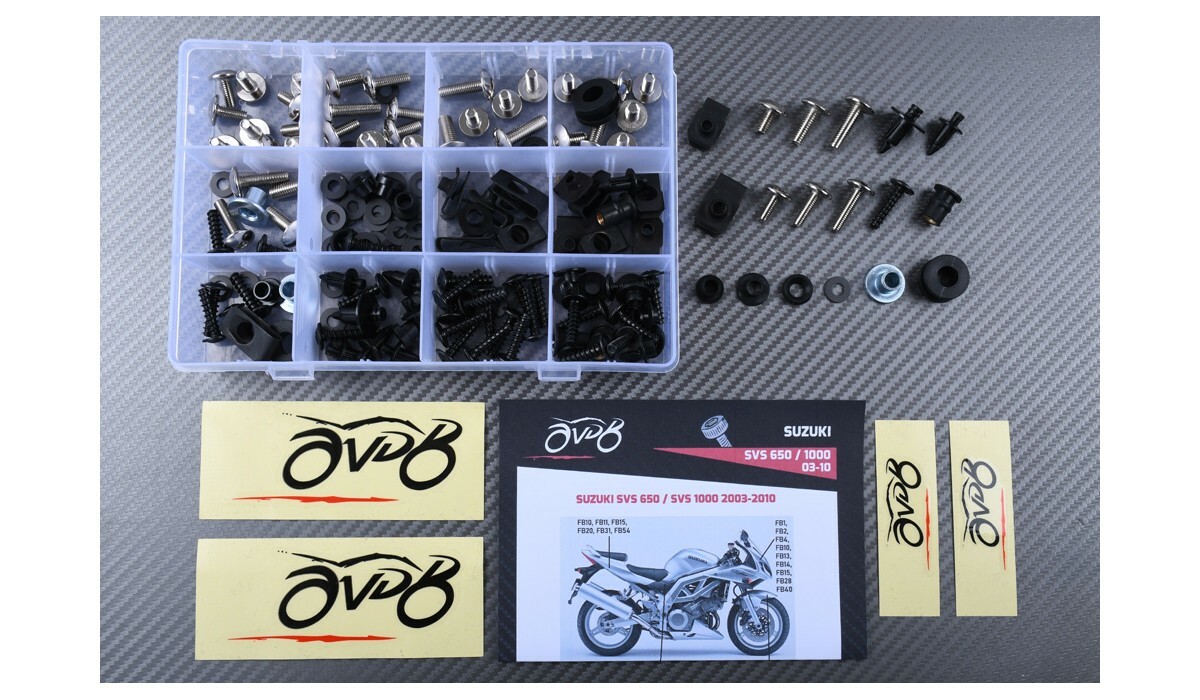 Vis carénage argent Suzuki SV1000 boulonnerie moto SV 1000 S