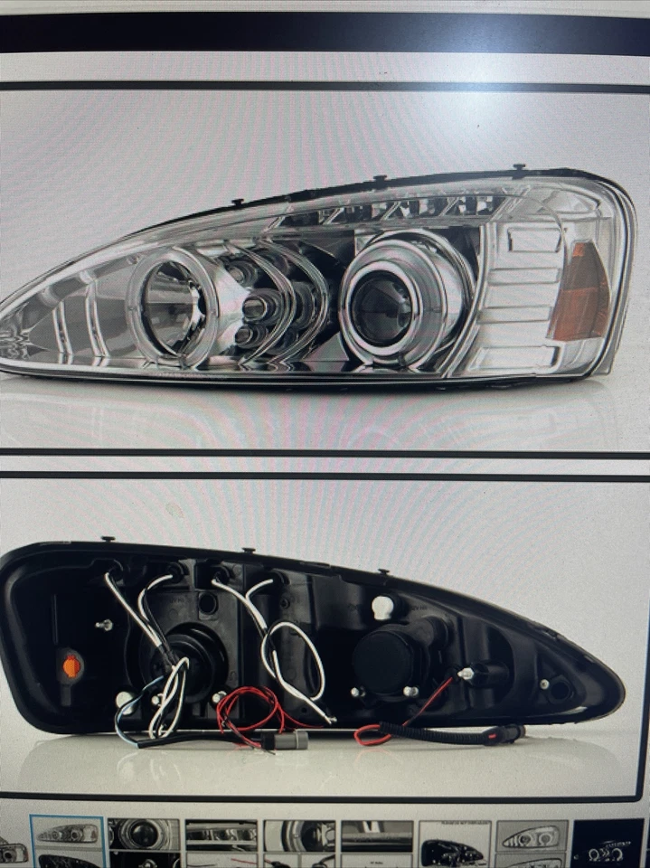 Faros cromados transparentes proyectores Spyder Auto Grand-prix Halo 501167 para 04-08 Foto 2 de 4