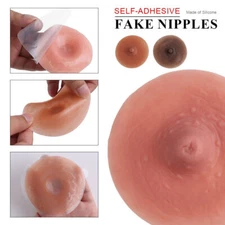 Silicone Fake Breast Reusable Nipples Enhancer Covers False Nipple for Cosplay